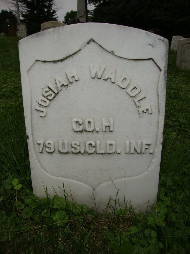 Grave of Josiah Waddle Co.H 79 U.S. CLD. Inf.